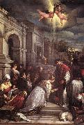 BASSANO, Jacopo St Valentine Baptizing St Lucilla  fgh oil